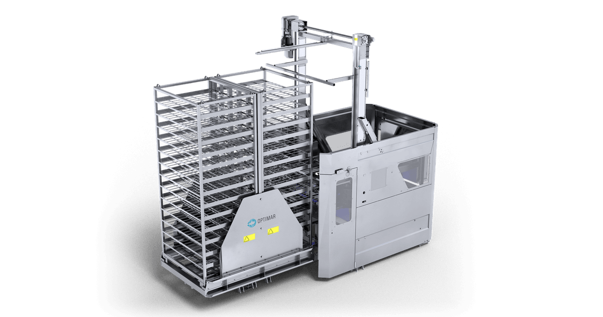Loading Seal Rack Optima Freezing Rack Loader™ – automatic loading of freezing racks | Optimar